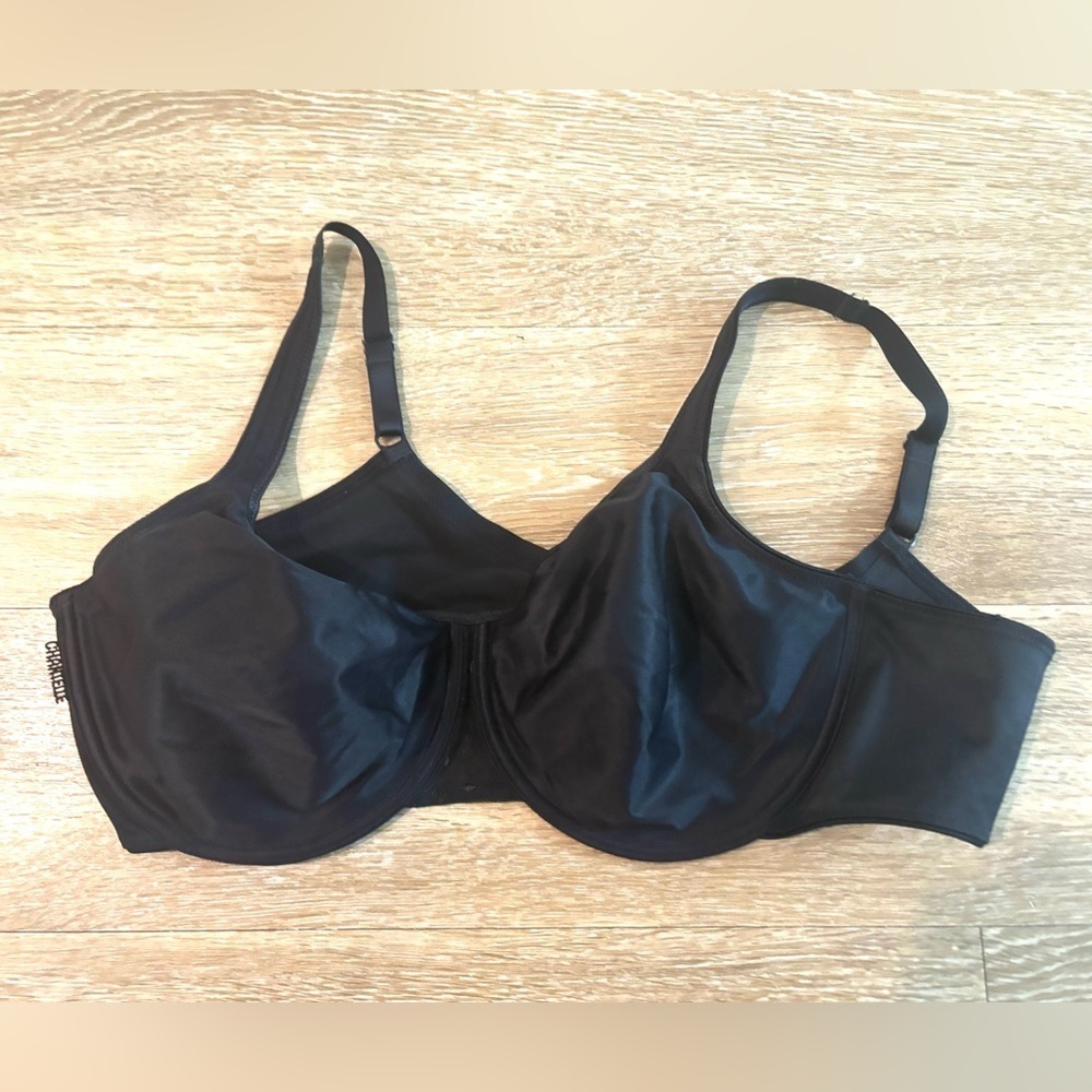Chantelle Minimizer Bra 44C Black Unlined Underwire Full Coverage Comfort